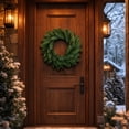 thumbnail image 5 of Fmbmuo Artificial Christmas Wreath, 17.72 inch Pine Needle Front Door Wreath, Green Leaves Greenery Indoor Outdoor Wreath Christmas Decorations, 5 of 5
