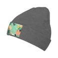 thumbnail image 1 of ZICANCN Fleurs de Printemps Oiseau Pâques Tuque Tricotée, Bonnet d'Hiver Doux Chaud Classique pour Hommes Femmes, Gris Chiné Foncé, 1 of 6