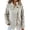 White, variant on Womens High Neck Button Jacket Wool Blend Cropped Long Sleeve Rolled Cuffs Coat with Pockets Chic Outerwear Fall Winter Daily Office