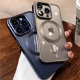 thumbnail image 3 of Matte Plating For Magsafe Magnetic Wireless Charge Case For iPhone 11 12 13 15 14 16 Pro Max Plus Soft Clear Shockproof Cover New Gray For iPhone 14, 3 of 6
