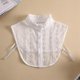 thumbnail image 1 of Mujeres moda encaje falso cuello desmontable cuello blusa media camisas Co Afortunado Sencillez, 1 of 3
