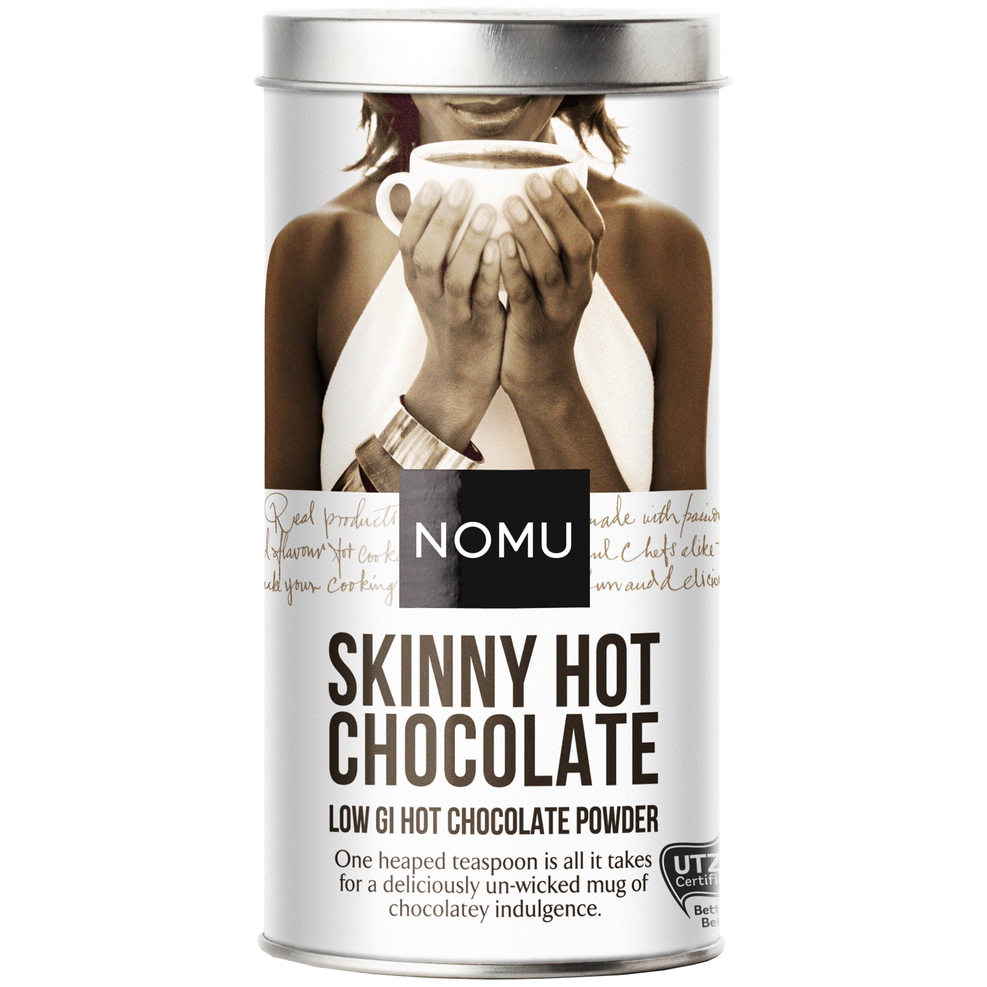 NOMU Skinny 60% Cocoa Hot Chocolate (33 Cups) 7.06oz, 20 Calories, Keto Diet