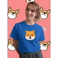 thumbnail image 2 of Cute Shiba Inu Love Eyes T-Shirt Women -Image by Shutterstock, Female Medium, 2 of 4