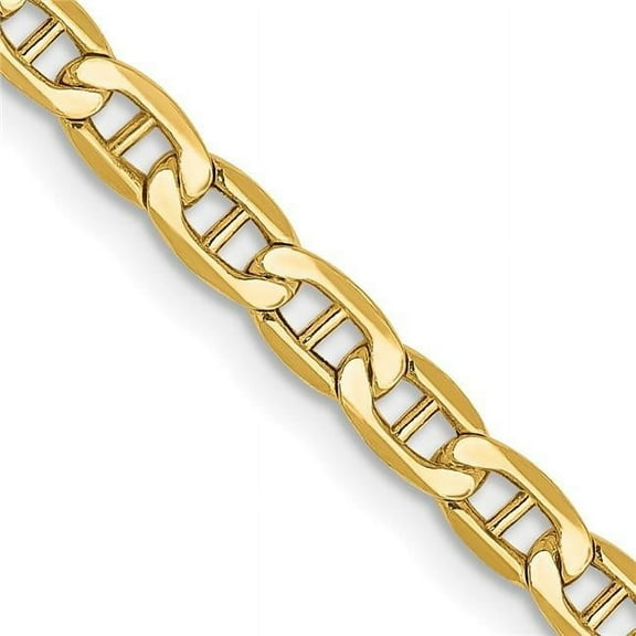 Primal Gold 10 Karat Yellow Gold 3.20mm Semi-Solid Anchor Chain