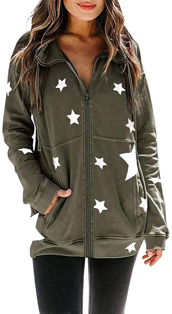 Womens Half Zip Up Sweatshirts Star 