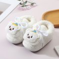 thumbnail image 4 of Dakaela 3M-12M Baby Cotton Shoes Cute Bear Warm Soft Winter First Walking Shoes Indoor Outdoor House Booties, 4 of 5