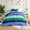 Blue Green Rugby Stripe, variant on Sonive 7 Pieces Full/Queen Size Kids Comforter Sets, Hotel Collection for All Season, Advanced Digital Printing, Super Soft and Fluffy (Castle Party, Full/Queen)