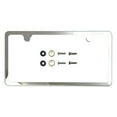 thumbnail image 2 of Slim 2 Holes Style Polish Mirror Stainless Steel License Plate Frame with Aluminum Screw Cap, 2 of 8