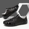 thumbnail image 4 of Women's Men's Glitter Sparkly Lace Up Sneakers Wide Width Non Slip Sequin Flat Walking Dressy Shoes, 4 of 6