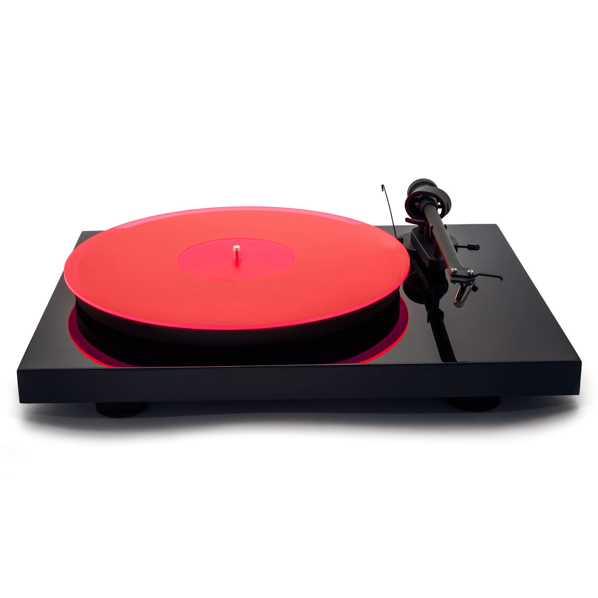 Acrylic Turntable Mat 11.75" RedLit Vinyl Record Acrylic Mat