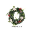 thumbnail image 3 of YgkuHd Christmas Wreath,Flower Wreath Front Door Christmas Door Knocker Indoor And Outdoor Winter Door Knocker With Cottons Red Fruit Pines Cones Christmas Decorations, 3 of 6