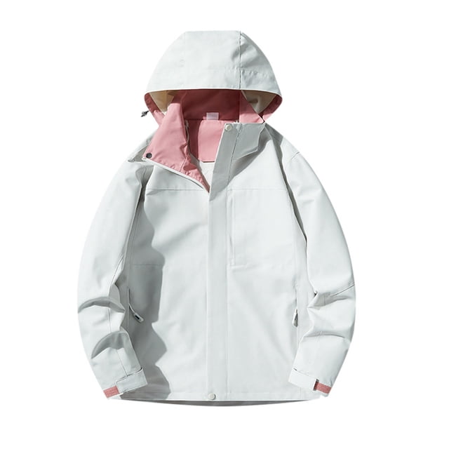 Women Summer Jacket,Women's Color Block Windproof Hooded Mountaineering Jacket