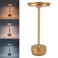 thumbnail image 1 of Bedside Table Lamp, Touch Control LED Table Lamp USB Rechargeable Aluminum Iron  for Bar Gold,Rose Gold,Silver,Black,Dark Brown, 1 of 7