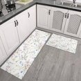 thumbnail image 2 of Pioneer Flower Floral Print Pattern Kitchen Rugs Sets Of 2,Anti Fatigue Kitchen Mat Rugs Non Slip Washable,Decorative Kitchen Floor Mats for Kitchen,Sink,Laundry,17"x30"+17"x47", 2 of 7