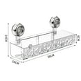 thumbnail image 5 of Joernso Bathroom Corner Storage Rack Suction Cup Waterproof Anti-slip Punch-free High Fence Transparent Thick Hollow Drainge Bottom Kitchen Hotel Wall Caddy Shower Organizer, 5 of 8