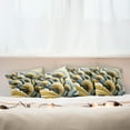 thumbnail image 2 of Ambesonne Floral Eucalyptus Throw Pillow Cover Pack of 4, Summery Thistles, 4 Pcs-24" x 24", Mustard Blue Grey Cream, 2 of 5