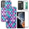 thumbnail image 1 of Casnio Wallet Case for Samsung Galaxy S23 Case With Screen Protector (Purple), 1 of 5