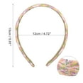 thumbnail image 4 of 1 Pc Elegant Flat Raffia Straw Headband for Women for Girls 5.91"x1.57" Pink, 4 of 6
