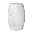 thumbnail image 4 of GZXS Outdoor Metal Side Table, Round Patio End Table, 9.4" Small Accent Table for Patio, Deck, Porch, White, 4 of 10