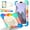Colorful, variant on Shockproof Case for Samsung Galaxy Tab A 8.0 Inch 2019 SM-T290 T295, Rugged Hybrid Protection Drop Proof Cover with Shoulder Strap & Hand Strap Rotating Kickstand Kids Friendly Case,Colorful