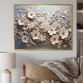 thumbnail image 2 of Designart "Blossoms in White Orchid Tree Garden I" Oversized Floral Framed Wall Art - Modern Farmhouse Gold Abstract Floral Living Room Framed Canvas Art, 2 of 7