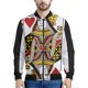 thumbnail image 3 of Chaqueta con estampado de naipes para hombre, chaqueta con cremallera y estampado 3D de póquer, informal, holgada, con cremallera, estilo bomber, 3 of 5