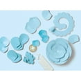 thumbnail image 6 of Hello Hobby Aqua Blue Paper Flower Craft Kit, 90 Pieces, 6 of 7