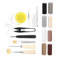 thumbnail image 2 of FLAMEEN Leather Craft Accessories,Leather Repairing Tool,31Pcs Leather Sewing Tools Kit With Scissors Sewing Needles Punch Thimble Threads Set, 2 of 8