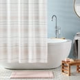 thumbnail image 2 of Town & Country Everyday Solana Textured Woven Stripe Cotton Shower Curtain, White/Grey/Blush, 70"x72", 2 of 10