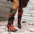 thumbnail image 2 of Oyedens Camo Stiletto Knee High Boots for Women Camouflage Slouchy High Heels Knee Length Long Boots, 2 of 7