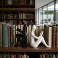 thumbnail image 3 of Unique Bargains Expandable Metal Bookends with Compartments Home 2 Pcs White, 3 of 5