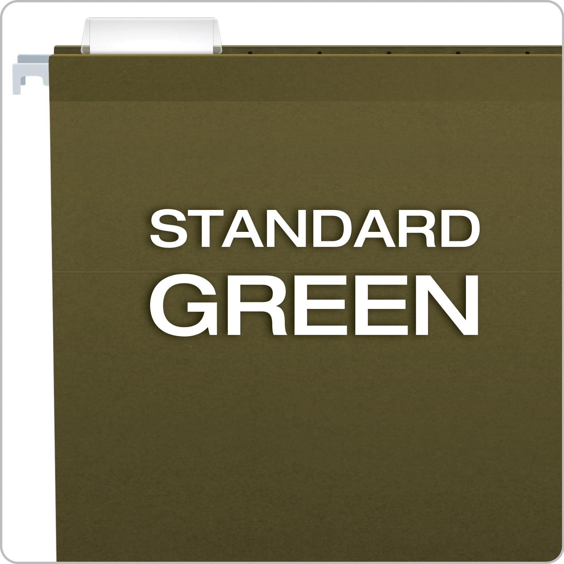 Reinforced Hanging Folders, Legal Size, Standard Green, 1/5 Cut, 25/BX