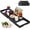 Black, variant on Artmeer Bamboo Bathtub Caddy Tray, Expandable Bath Table with Cup Holder, Book and Tablet Stand, Bathroom Organizer with Extending Sides, Black