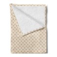 thumbnail image 2 of Ecru Soft Flannel Fleece Blanket, Continuous Geometric Simple Ornament with Tiny Stars Pastel Tones Illustration, Cozy Plush for Indoor and Outdoor Use, 70" x 90", Ecru and Champagne, by Ambesonne, 2 of 5