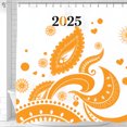 thumbnail image 1 of Vibrant Orange Shower Curtain 2025 Modern Typography & Whimsical Design for Bathroom Decor, 1 of 4