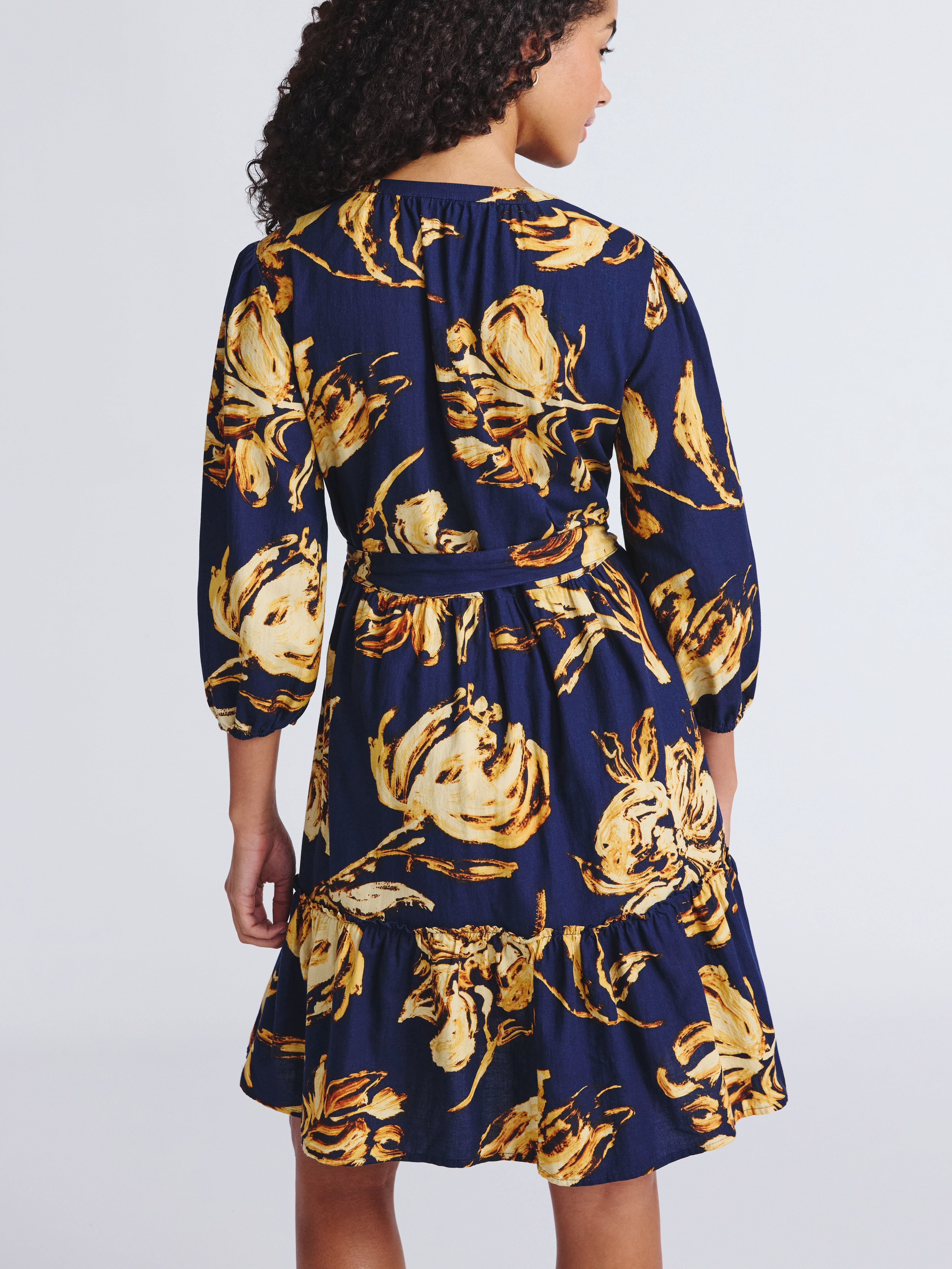 Time and Tru Women's Poplin Shirt Dress with Long Sleeves, Sizes XS-XXXL