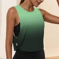 thumbnail image 1 of Craaazy Débardeur Court Sans Manches à Col Rond Imprimé Dégradé Confortable pour Femmes pour Yoga Entraînement Sports, 1 of 8