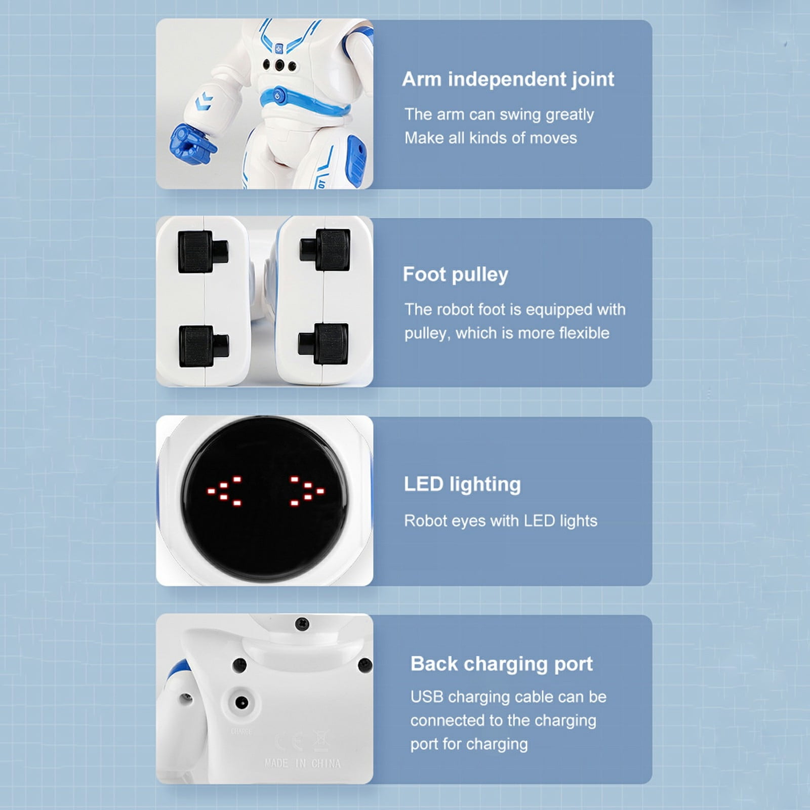 ABPWLY Toys Gesture Sensor Dance Robot Programmable Intelligent Sing Remote Control Educational Humanoid Robotics Toys Toys