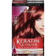 Schwarzkopf Keratin Color Permanent Hair Color Cream, 5.6 Warm Mahogany