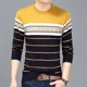 thumbnail image 3 of Camiseta de cuello redondo a rayas para hombre, camiseta coreana de otoño para hombre, tendencias de moda 2024, camisetas normales, ropa de calle, sudaderas emo, 3 of 5