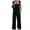 Black, variant on GSPCLAM Jean Overalls for Women Fall Solid Color Straight Leg Jumpsuits for Running Loose Soft Trousers Black L