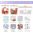 thumbnail image 3 of 3 Pack Laundry Pods Container, Clear Laundry Detergent Powder Storage Containers, Laundry Room Organization and Storage with Laundry Labels and Scoop, for Detergent Pods, Powder, Scent Boosters, Beads, 3 of 7