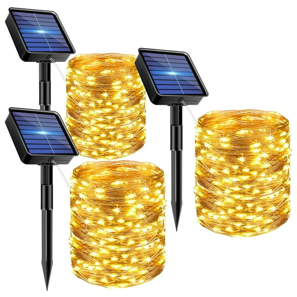 Guirnalda de luces solares Bitjam 147 pies 450 LED 8 modos IP65