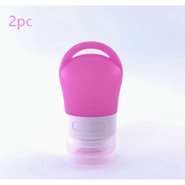Juego de botellas dispensadoras de viaje, botella de almacenamiento portátil desinfectante, orificio for colgar, botella dispensadora de desinfectante de manos de silicona