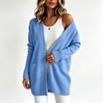 thumbnail image 2 of Yertdoel Cardigan Sweaters for Women Open Front Solid Long Knit Cardigans with Pockets Stylish Casual Comfy Sweater Outerwear, 2 of 10