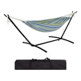 thumbnail image 1 of Hamaca con Soporte – Tela Transpirable Acolchada – Diseño Ergonómico – 6 Alturas Ajustables – Anillo Reforzado – Patio, Jardín, Balcón y Jardín Trasero, 1 of 10