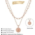 thumbnail image 5 of CUKIXA Gold Initial Necklaces for Women, 14K Gold Plated Dainty Layering Paperclip Link Chain Necklace Coin Initial Layered Necklaces for Women Personalized Birthday Gifts, 5 of 13