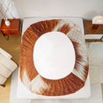 thumbnail image 5 of Manfei Farm Cowhide Twin Sheet Sets,Rustic Farmhouse Cabin Twin Fitted Sheet,Orange Beige Cow Hide Flat Sheet For Men Women,Ultra Soft Home Decor,3pcs, 5 of 7