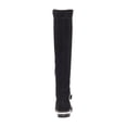 thumbnail image 2 of Vince Camuto Poppidal2 Black Wide Calf Knee High Gold Stud Sleek Flat Riding Boot (Black, 8.5), 2 of 5