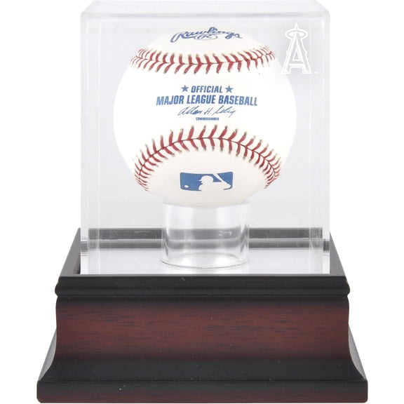 Los Angeles Angels of Anaheim Mahogany Baseball Logo Display Case